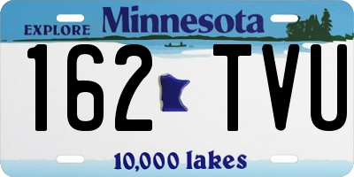 MN license plate 162TVU