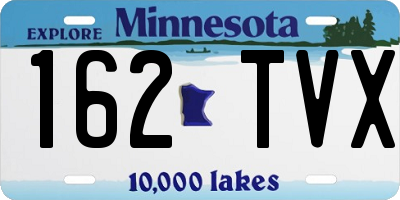 MN license plate 162TVX