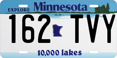 MN license plate 162TVY