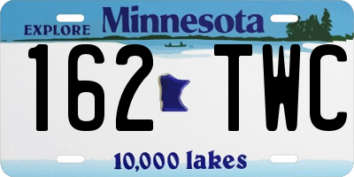 MN license plate 162TWC