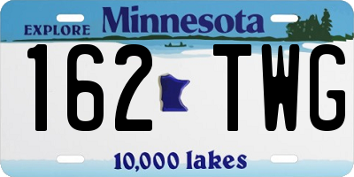 MN license plate 162TWG