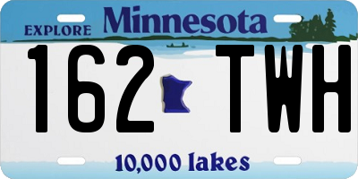 MN license plate 162TWH
