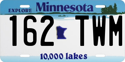 MN license plate 162TWM