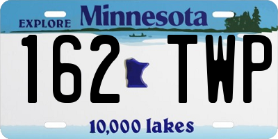 MN license plate 162TWP
