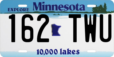 MN license plate 162TWU