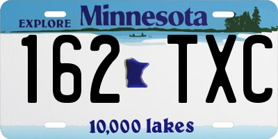 MN license plate 162TXC