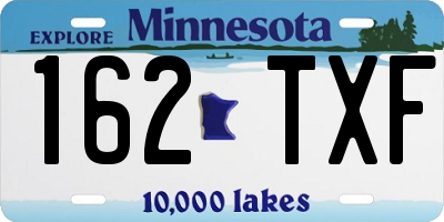 MN license plate 162TXF