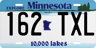 MN license plate 162TXL