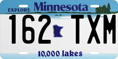MN license plate 162TXM