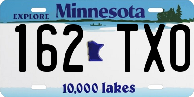 MN license plate 162TXO