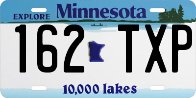 MN license plate 162TXP