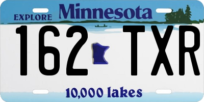 MN license plate 162TXR