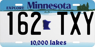 MN license plate 162TXY