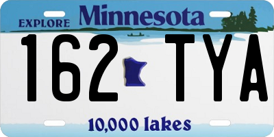 MN license plate 162TYA