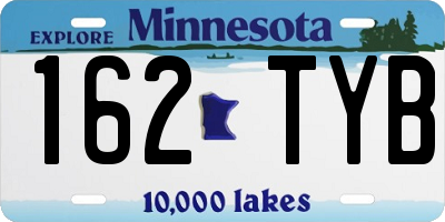 MN license plate 162TYB