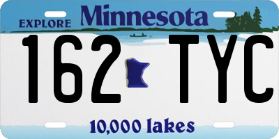 MN license plate 162TYC