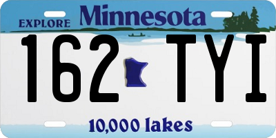 MN license plate 162TYI