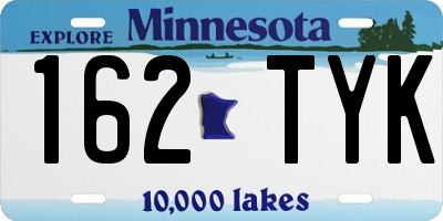 MN license plate 162TYK