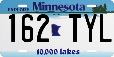 MN license plate 162TYL