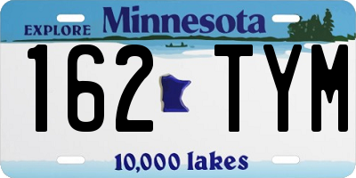 MN license plate 162TYM