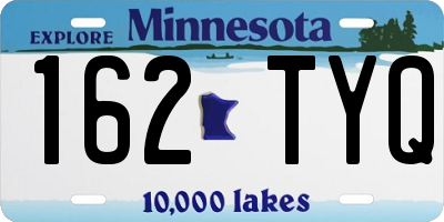 MN license plate 162TYQ