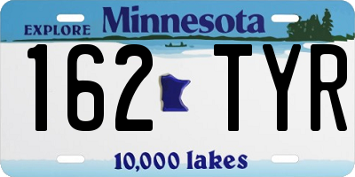 MN license plate 162TYR
