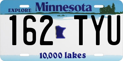 MN license plate 162TYU