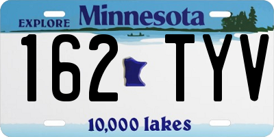 MN license plate 162TYV