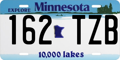 MN license plate 162TZB