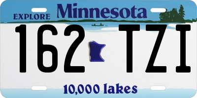 MN license plate 162TZI