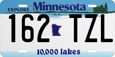 MN license plate 162TZL