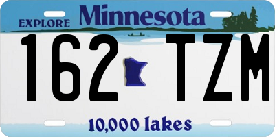 MN license plate 162TZM