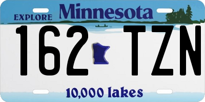 MN license plate 162TZN