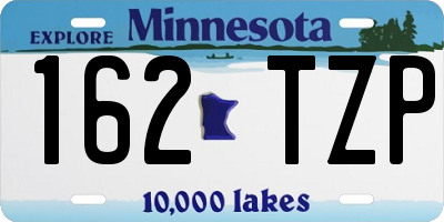 MN license plate 162TZP