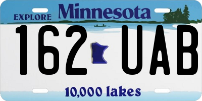 MN license plate 162UAB