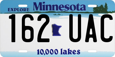 MN license plate 162UAC