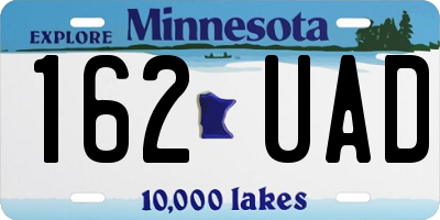MN license plate 162UAD