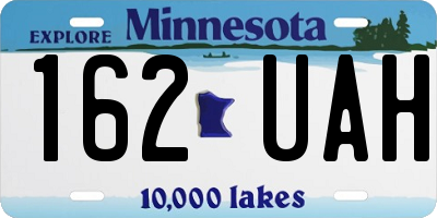 MN license plate 162UAH