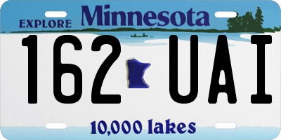 MN license plate 162UAI
