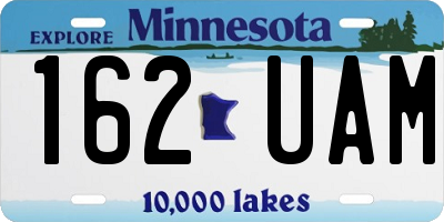 MN license plate 162UAM