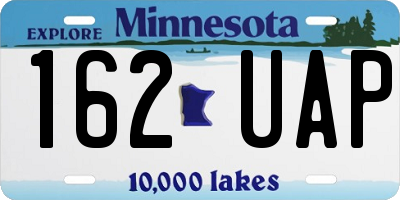 MN license plate 162UAP