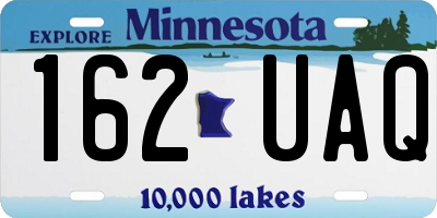 MN license plate 162UAQ