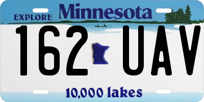 MN license plate 162UAV