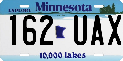 MN license plate 162UAX
