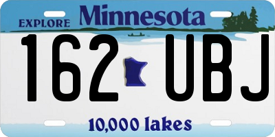 MN license plate 162UBJ