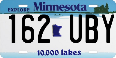 MN license plate 162UBY