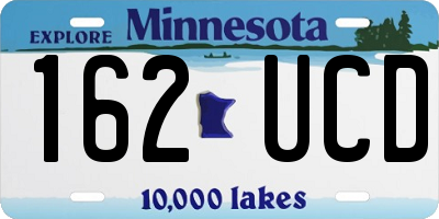 MN license plate 162UCD