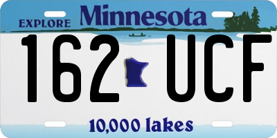 MN license plate 162UCF