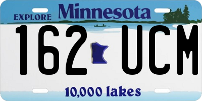 MN license plate 162UCM
