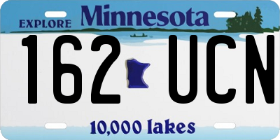MN license plate 162UCN